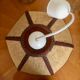 Vintage wicker hanging lamp shaped flower