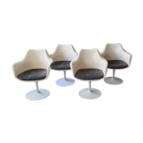 Set 4 armchairs Tulipe by Eero Saarinen Knoll International