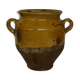 Pot candied terracotta glazed yellow small model 5