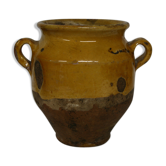 Pot candied terracotta glazed yellow small model 5