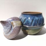 Glazed stoneware pot