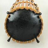 60s 70s umbrella stand umbrella holder wood metal Mid Century Design 60s