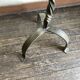 Floor lamp in beaten iron and bronze Artisans de Marolles 1960
