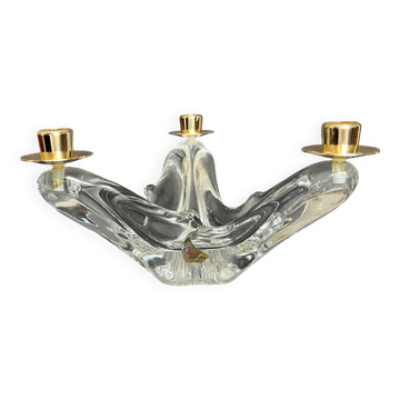 SCHNEIDER 3-branched crystal candlestick