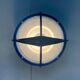 Lampe murale d'extérieur en métal bleu pirate de style danois moderne du milieu du siècle par Eva et Nils Koppel, Gert Edstrand pour Nordisk Solar, années 1960