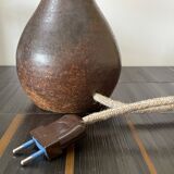 Large handmade stoneware lamp, 1960s-70s