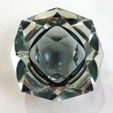 Ashtray Sommerso Murano faceted grey