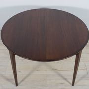 Mid-Century Round Rosewood Dining Table by Henry Rosengren Hansen for Brande Mobel Industry, 1960s