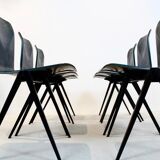 Stackable two-tone industrial dining chair Pagholz Galvanitas S22