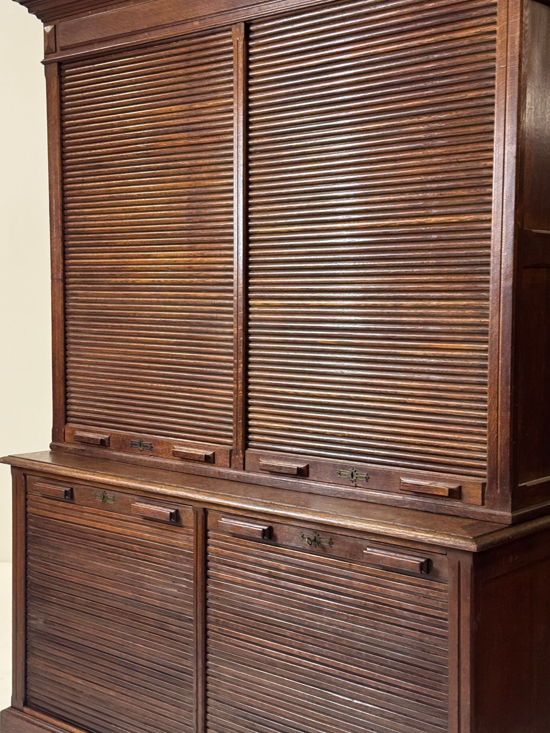 2 x oak filing cabinets ca. 1900