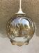 Suspension ancienne verre moulé doré années 70 vintage
