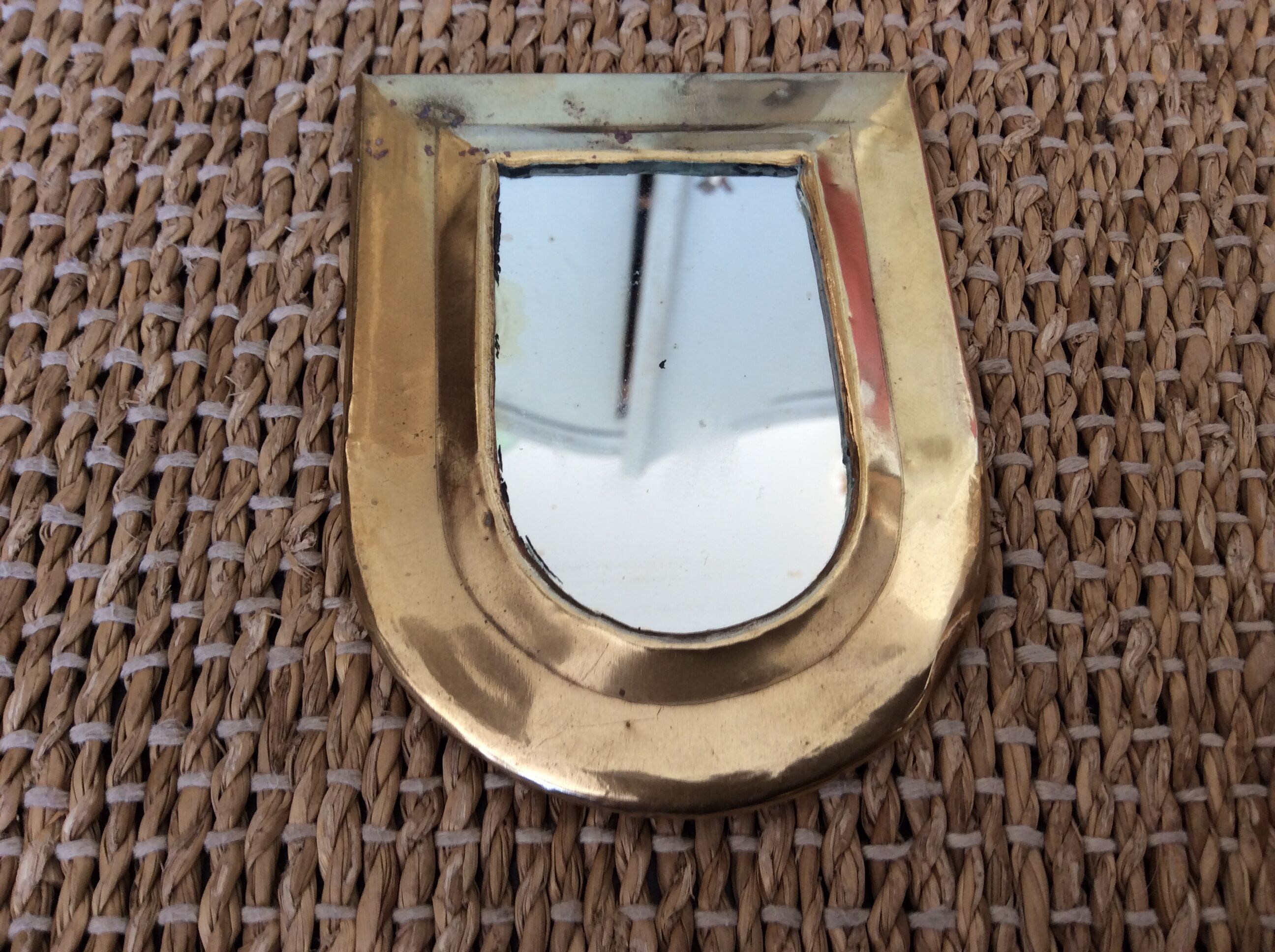 Brass mirror
