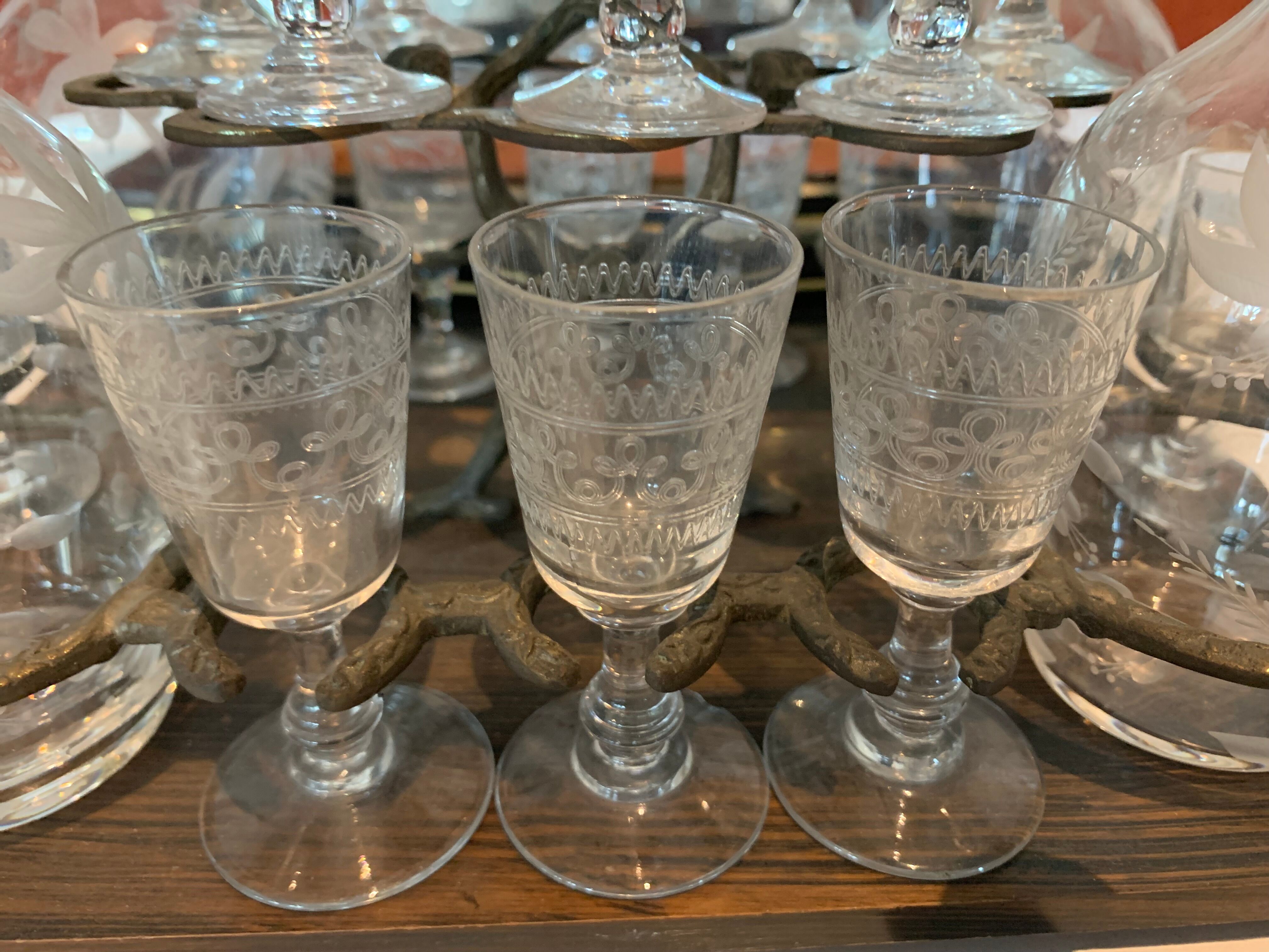 Cellar A Liqueur Complete Boulle Box Napoleon III Box Marquetry XIX Century