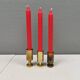 3 beautiful Danish designed candle holders in solid brass.