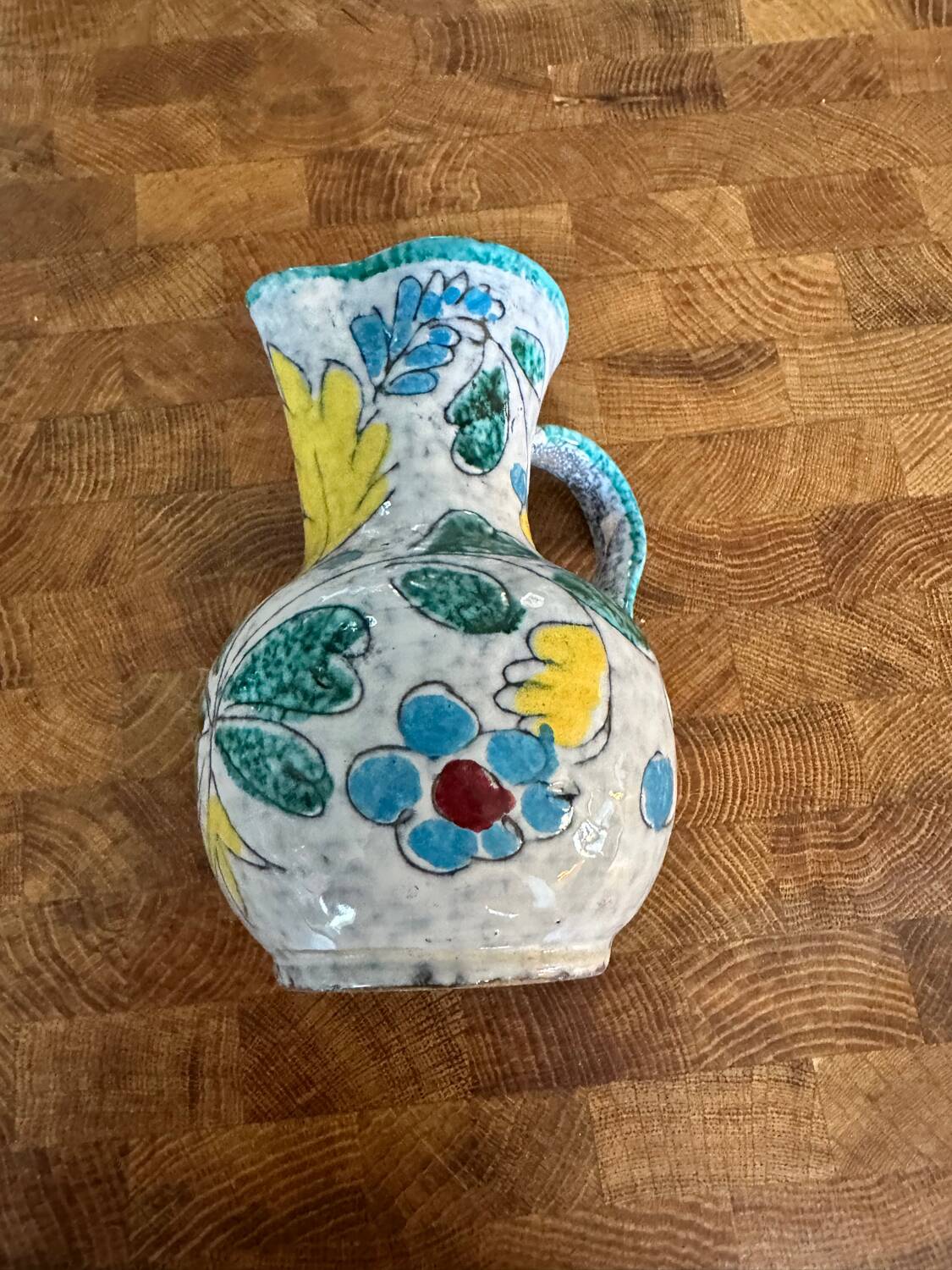 Vintage flowered carafe