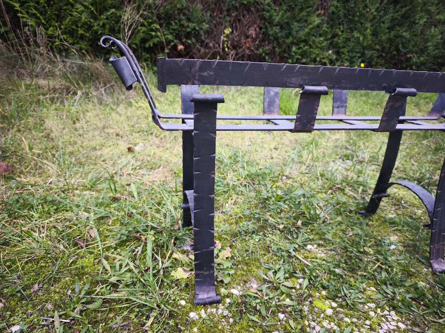 Wrought iron log holder or plant stand