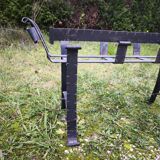 Wrought iron log holder or plant stand