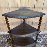 Small corner shelf in walnut