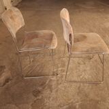 2 chaises traîneau David Rowland, années 60