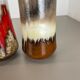 Set of three Vintage Pottery Fat Lava Vases Made by Scheurich, Germany, 1970s