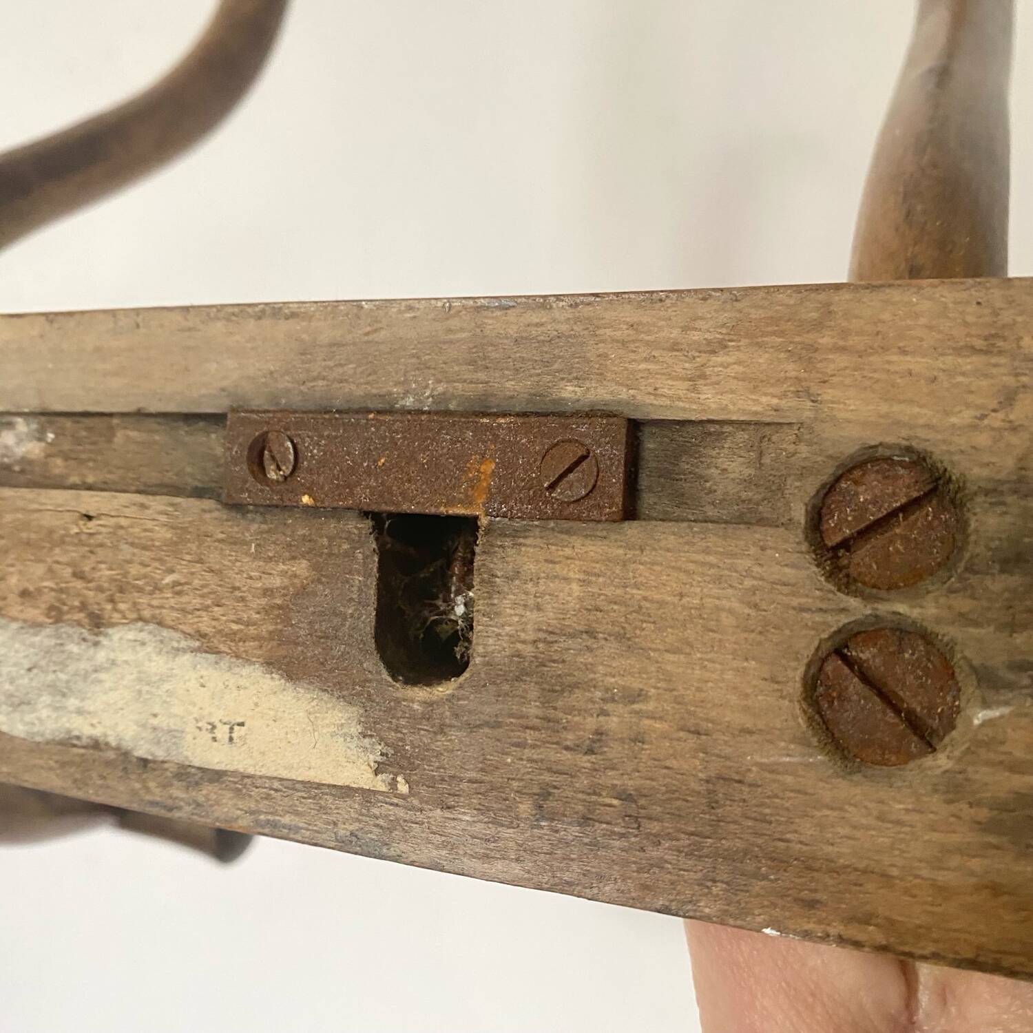 Curved wooden coat rack from the early 20th century