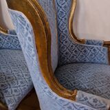 Pair of gilded bergere armchairs