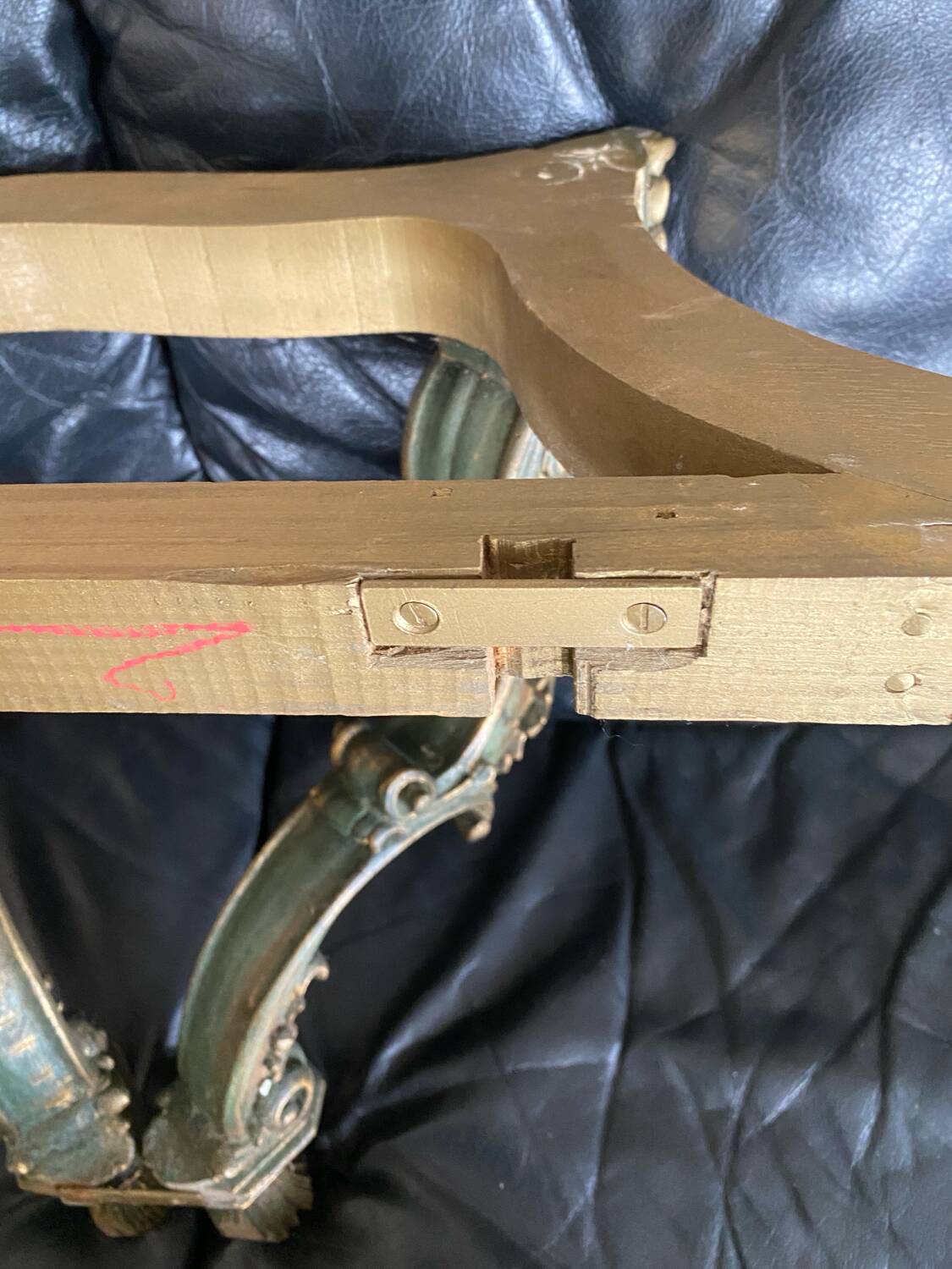 Very beautiful marble and gilded wood console.