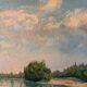 Boats by the water, oil on canvas signed