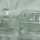 Cut glass sugar bowl