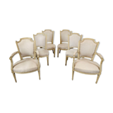 Set of 4 chairs and 2 armchairs 1860