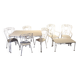 Ensemble de jardin en fer forgé peint en blanc
