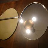 2 bathroom mirrors in silver oval holders
