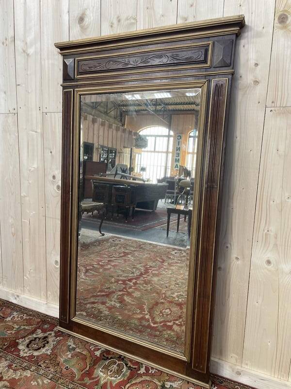 Miroir en noyer et doré Napoléon III