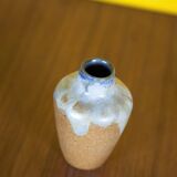 Vase signé Lebret Alfred, petit vase grès de Puisaye, grès flammé, collection, 30's