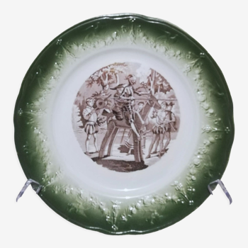 Talking plate Lunéville "Don Quixote"