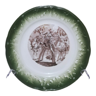 Talking plate Lunéville "Don Quixote"