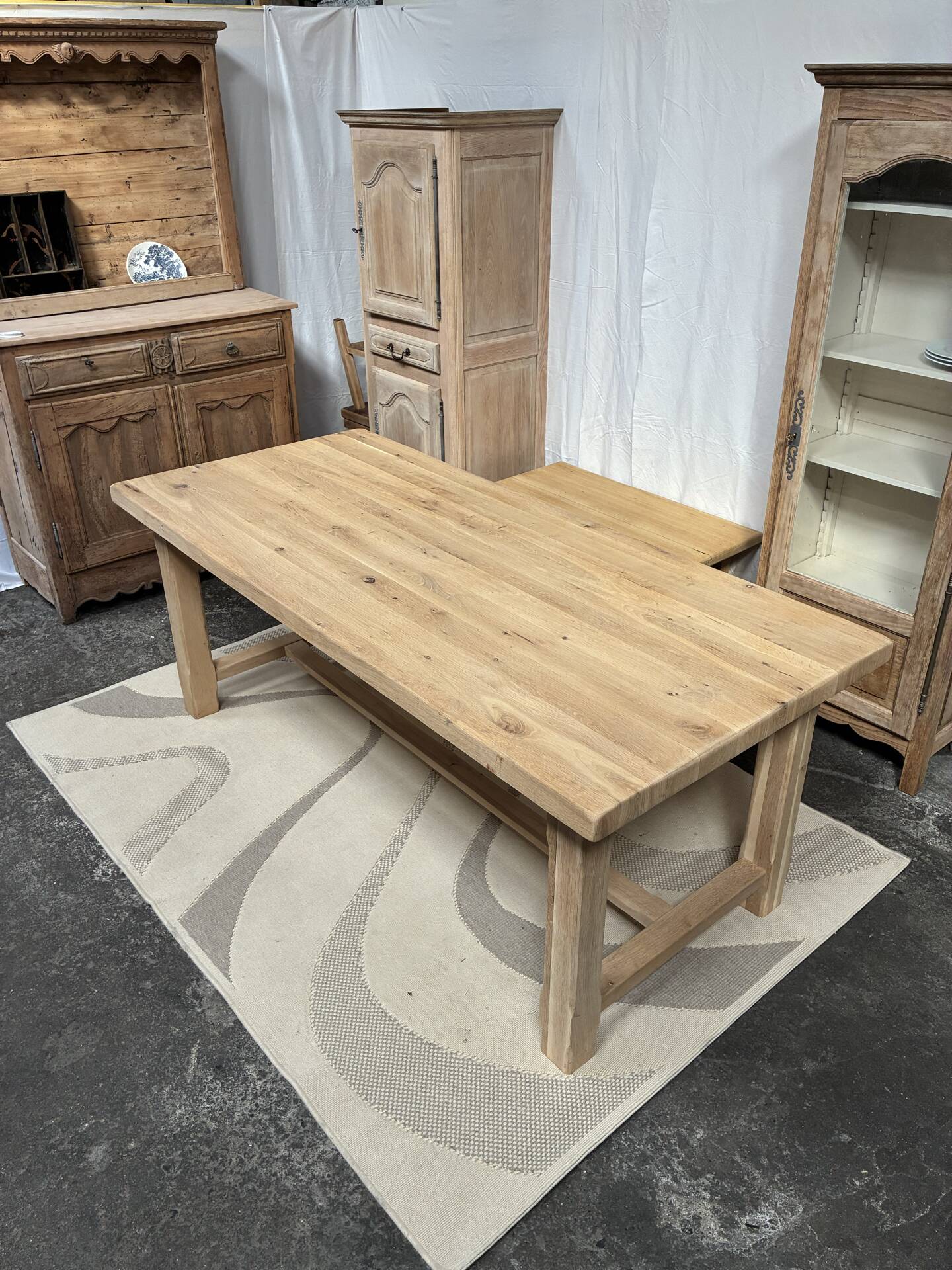 Solid oak farmhouse table