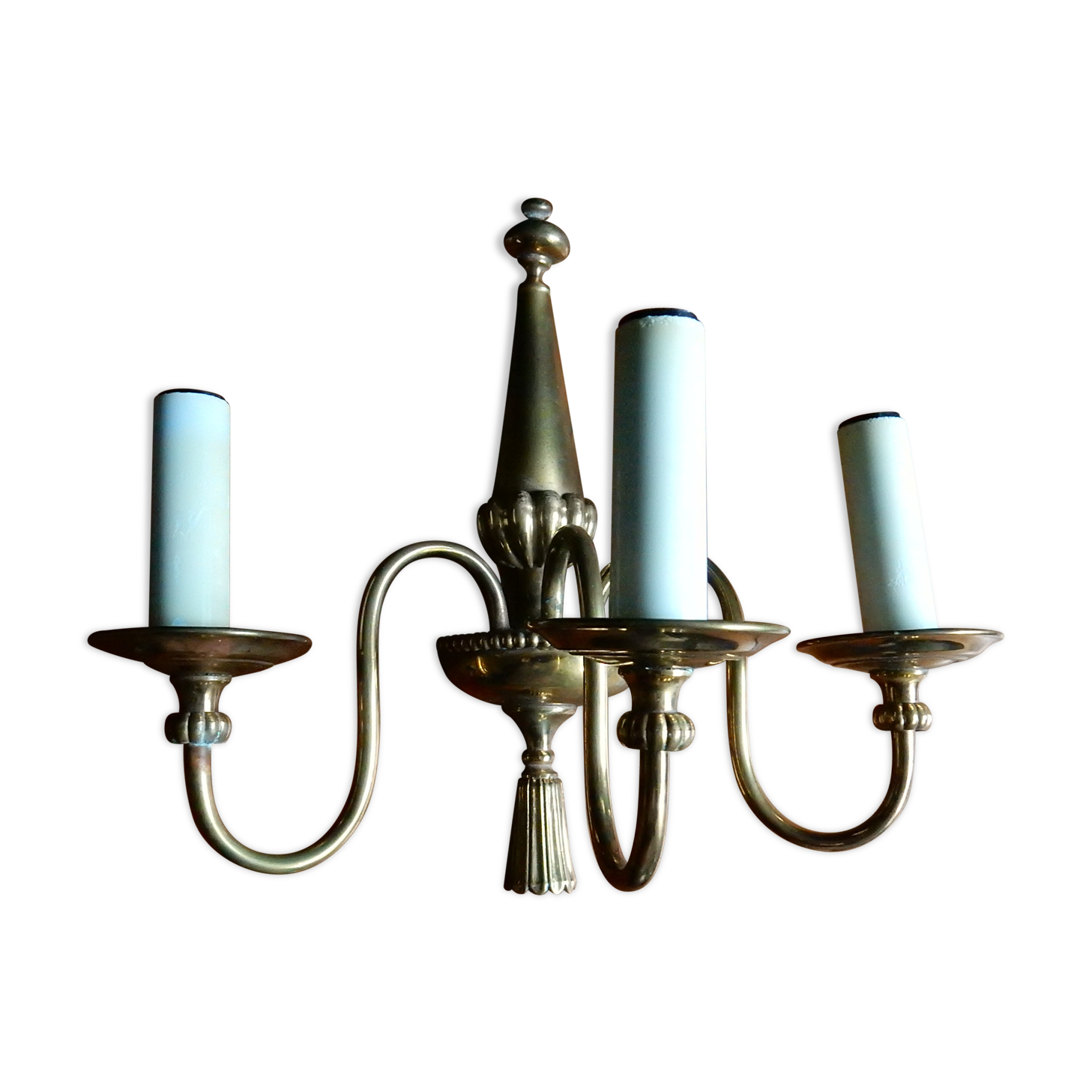 Brass wall chandelier 3 burners