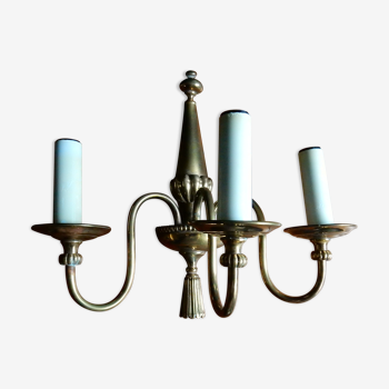 Brass wall chandelier 3 burners