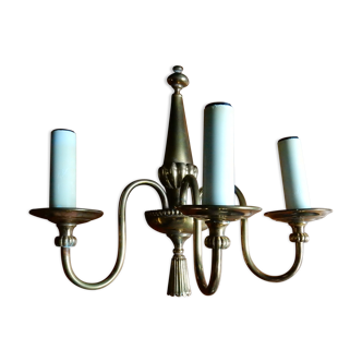 Brass wall chandelier 3 burners