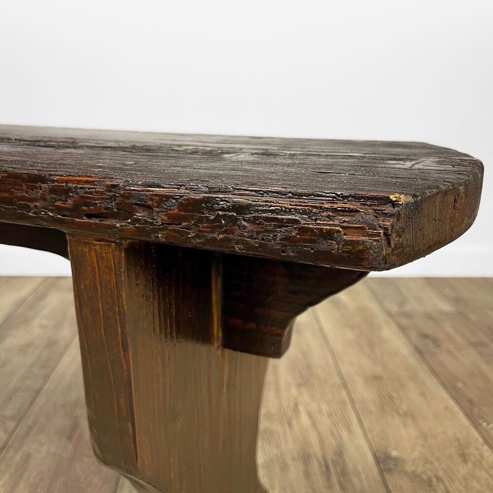 Bench in dark varnished wood