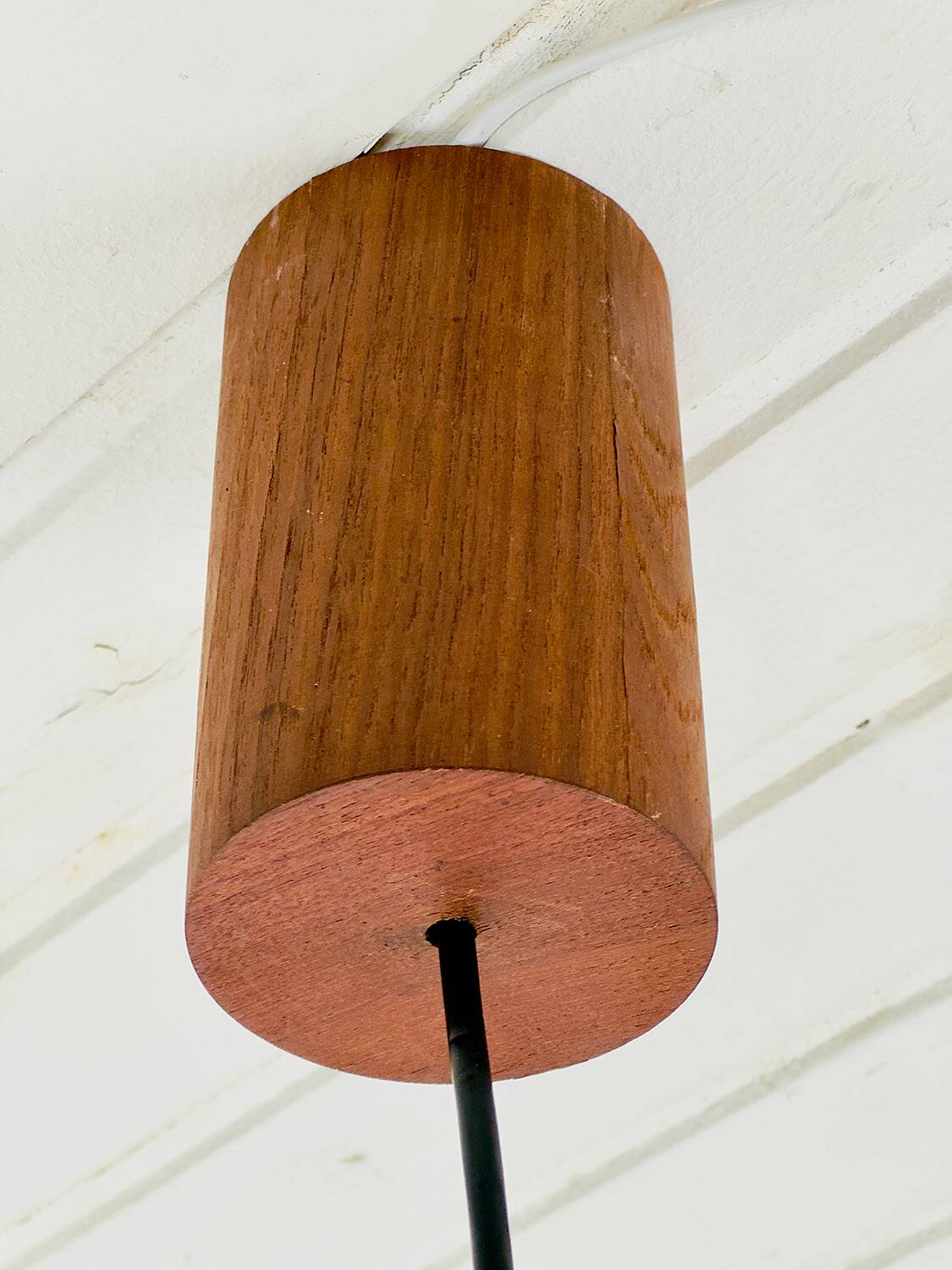 Suspension en teck et en fibre de verre par Erco, années 1960