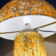 Orange mushroom lamp from Peill and Putzler, 1970s