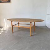 Oval coffee table beech 1980 Aalto Ikea
