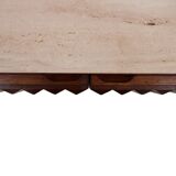 Contemporary Birch and Oak Sideboards with Travertine Top by LA Studio