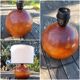 Ball / round solid wood lamp base - 70s