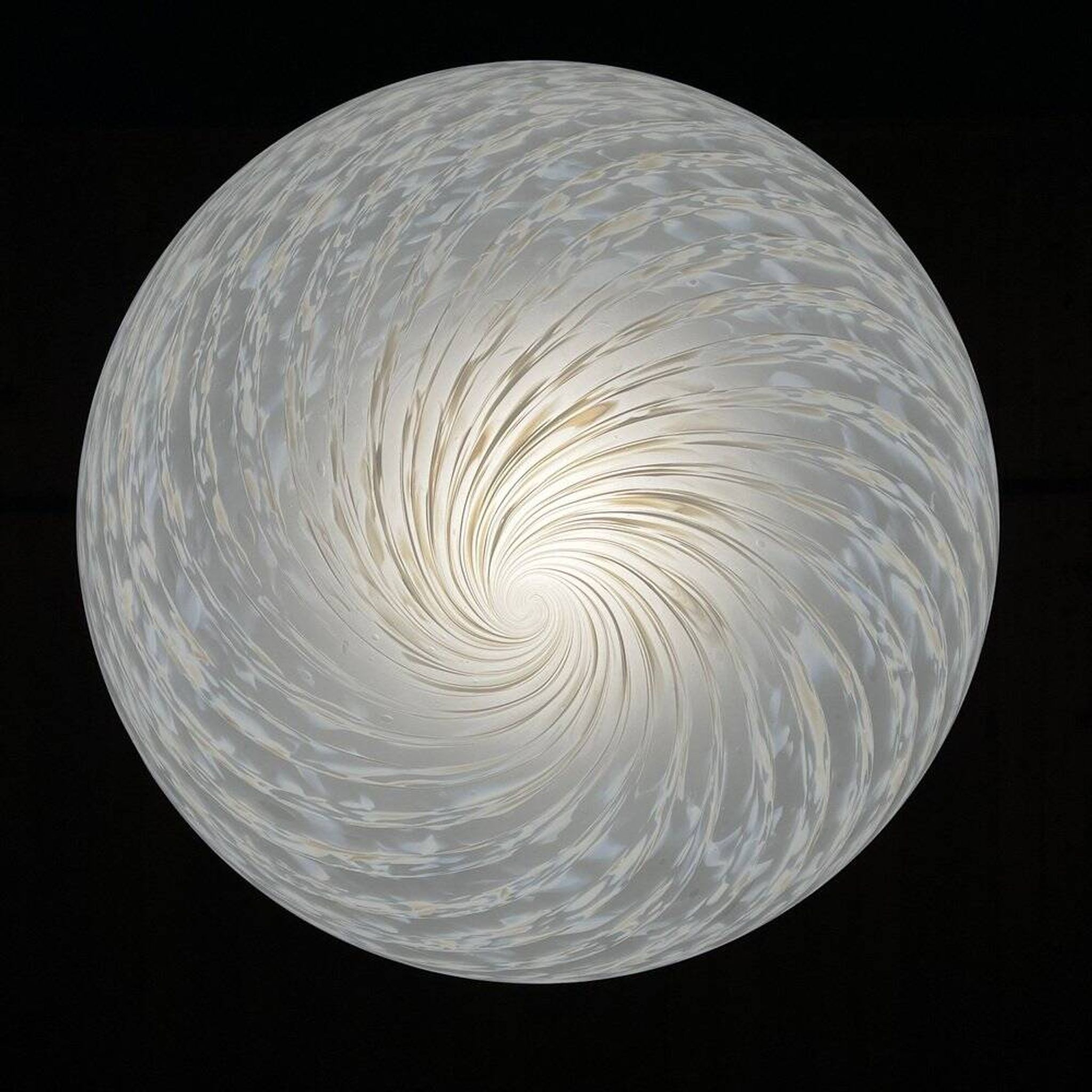 Large swirling Murano glass pendant lamp from Vetri Murano, Italy, 1970s.