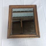 Small mirror in carved stucco wood, nineteenth, original ice