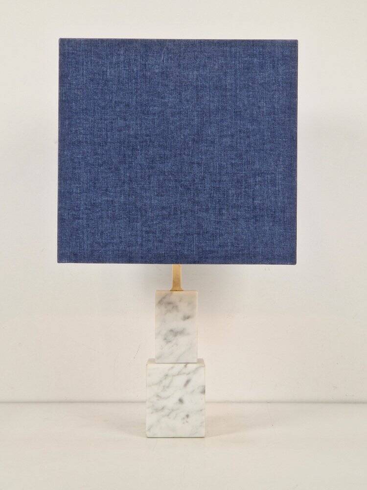 Vintage Carrara Marble Table Lamp, 1960s