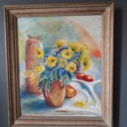 Tableau ancien représentant un bouquet de fleurs